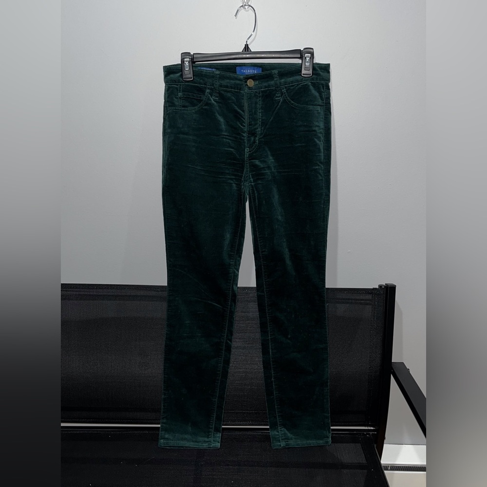 Talbots Corduroy Womens High-Waist Straight-Leg Pants, Size 4Petite(4P)